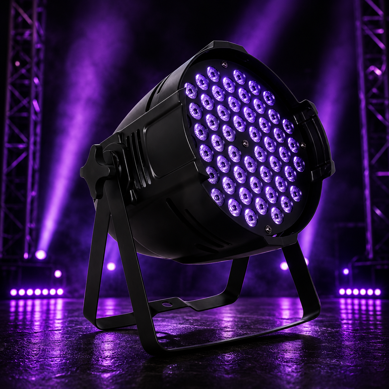 Foco Par LED 54x3W RGBW DMX512 para Discotecas, Bodas y Escenarios