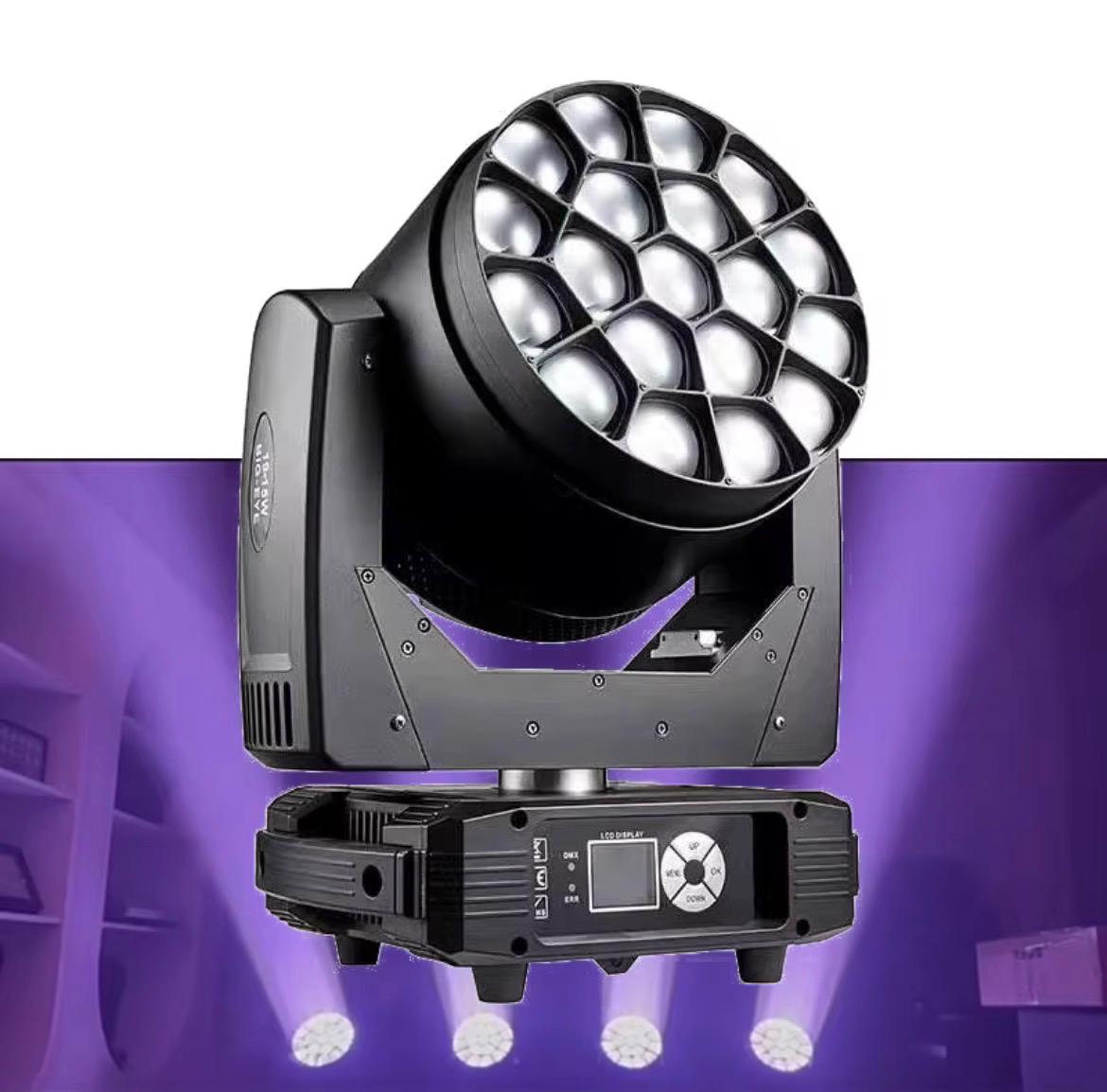 Cabeza Movil LED Bee Eye K10-B 19x15W RGBW 4 en 1 con Zoom