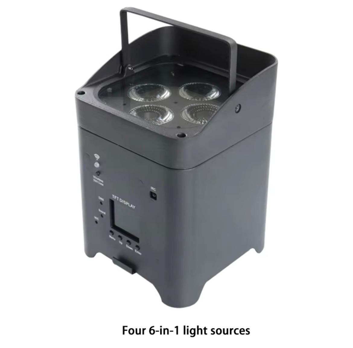 Uplight LED Inalambrico a Bateria 6x18W RGBWA+UV para Bodas y Eventos